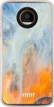 Motorola Moto Z Force Hoesje Transparant TPU Case - Fire Against Water #ffffff