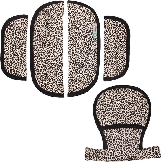 Ukje - Gordelhoesjes Maxi-Cosi en Cybex autostoelen - Zand luipaard