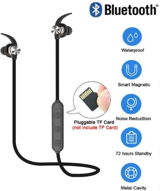 Verstenen Uithoudingsvermogen herhaling XT22 Sport Bluetooth Oortelefoon Draadloze Headset Oordopjes Tf Sd-kaart  Mic | bol.com