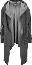 Urban Classics Lange cardigan -2XL- Cold Dye Grijs