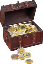 Schatkist gevuld met Chocolade Munten, 150 gram