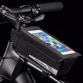 Decopatent ® PRO Sacoche pour cadre de vélo avec support pour téléphone - Sacoche pour cadre Sacoche pour vélo - Étanche - Vélo de route - VTT - Vélo - Téléphone portable jusqu'à 6,2 pouces