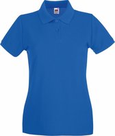 Fruit Of The Loom Vrouwen Dames-Fit Premium Poloshirt Met Korte Mouwen (Royaal Blauw)
