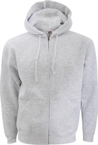 Fruit Of The Loom Heren Met Ritssluiting Sweatshirt Met Capuchon / Hoodie (Heather Grijs)