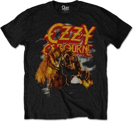 Ozzy Osbourne - Vintage Werewolf Heren T-shirt - L - Zwart