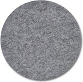 8x Ronde vilten placemats grijs 38 cm - Zeller - Keukenbenodigdheden - Tafeldecoratie - Borden onderzetters van vilt
