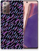 Telefoonhoesje Samsung Note 20 Backcover Soft Siliconen Hoesje Feathers Color