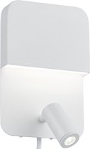 LED Wandlamp - Trion Liona - 7W - Warm Wit 3000K - Rechthoek - Mat Wit - Aluminium - BSE