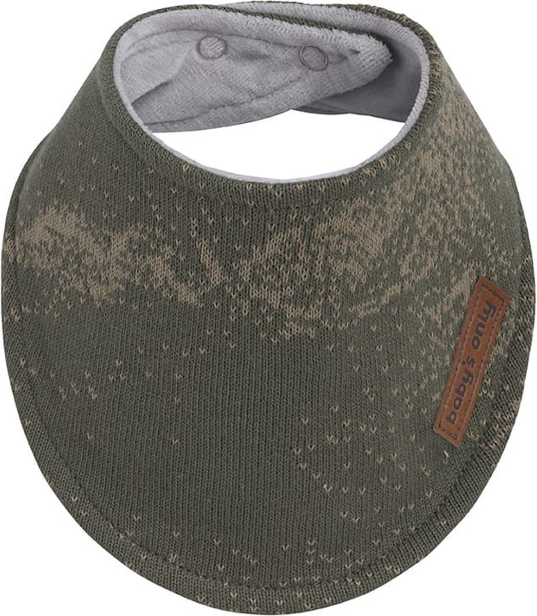Goedkoopste Baby's Only Bandana slab - Slabber Marble - Khaki/Olive - 0-8 maanden - Verstelbaar in twee maten