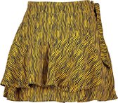 Nobell' Meisjes rokken Nobell' Noa fancy drape short Zebra AOP ski Yellow Gold 146/152
