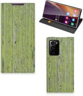 Telefoon Hoesje Geschikt voor Samsung Galaxy Note 20 Ultra Wallet Case Green Wood