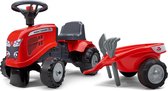 FALK Tractor Baby Massey Ferguson Rood met aanhanger + toebehoren Vanaf 1 jaar