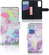 Wallet Bookcase Huawei P40 Pro Telefoonhoesje Vogel