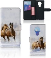 GSM Hoesje Nokia 5.3 Wallet Book Case Paarden