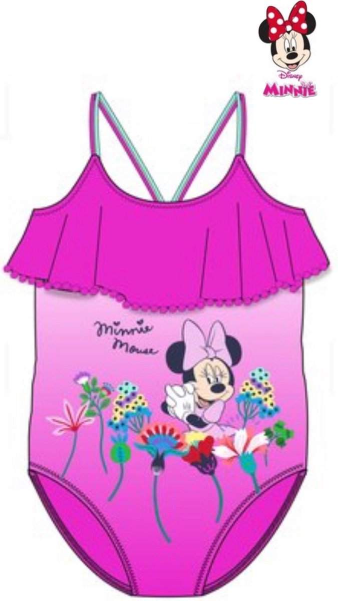 Minnie mouse BABY badpak - fushia - maat 98 / 36 maanden