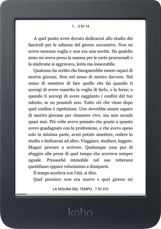 Nia - E-reader - Display van 6 inch - 8 GB - Wifi - Zwart