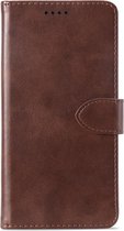 Let op type!! Kalf textuur horizontale Flip lederen case voor Huawei Honor 8C  met houder & kaartsleuven & portemonnee (bruin)