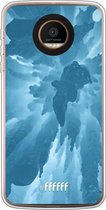 Motorola Moto Z Force Hoesje Transparant TPU Case - Ice Stalactite #ffffff