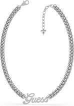 Guess stalen ketting mesh met Guess LOGO POWER