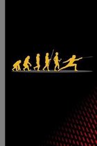 Fencing Evolution: Swordsmanship Swordsman Training Swords Gift For Fencers (6''x9'') Dot Grid Notebook To Write In