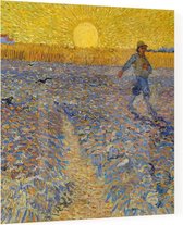 De zaaier, Vincent van Gogh - Foto op Plexiglas - 80 x 80 cm
