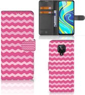 Hoesje ontwerpen Xiaomi Redmi Note 9 Pro | Note 9S GSM Hoesje ontwerpen Waves Pink