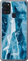 Samsung Galaxy A21s Hoesje Transparant TPU Case - Cracked Ice #ffffff