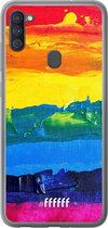 Samsung Galaxy A11 Hoesje Transparant TPU Case - Rainbow Canvas #ffffff
