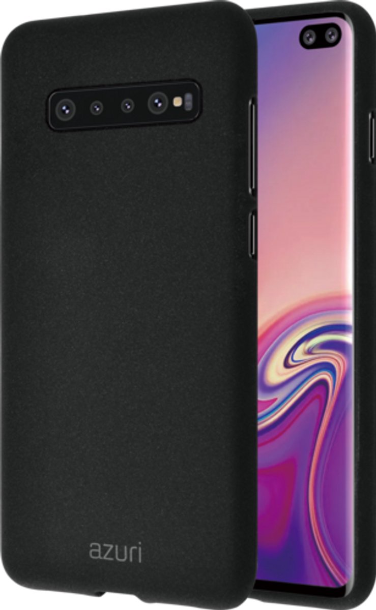 MH by Azuri flexible cover with sand texture - zwart - voor Samsung S10 Plus