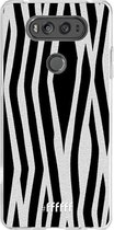 LG V20 Hoesje Transparant TPU Case - Zebra Print #ffffff