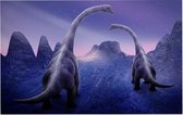 Dinosaurus langnek paar duo - Foto op Forex - 150 x 100 cm