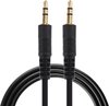 Let op type!! Aux Kabel  3.5mm mannetje Mini Plug Stereo Audio Kabel  Lengte: 1 meter (Zwart + Vergulde Connector)