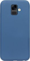 ADEL Premium Siliconen Back Cover Softcase Hoesje Geschikt voor Samsung Galaxy A6 Plus (2018) - Blauw