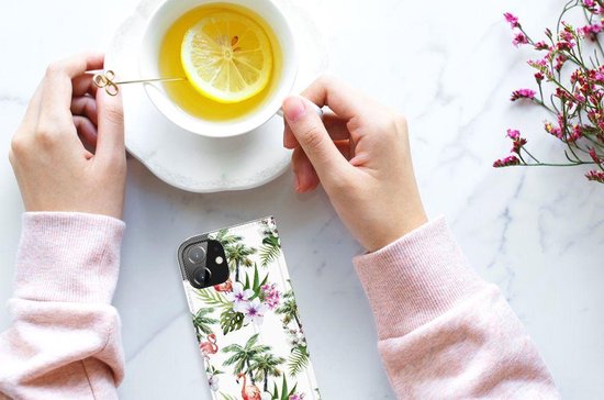 Coque avec naam iPhone 12 | iPhone 12 Pro Flamingo Palms