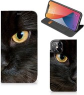 Beschermhoesje iPhone 12 Pro Max Telefoonhoesje Zwarte Kat