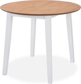 Eettafel inklapbaar rond MDF wit