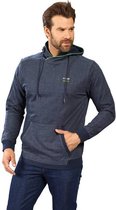 Hoodie heren blauw melange maat M