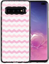 Samsung Galaxy S10+ Bumper Case Waves Roze