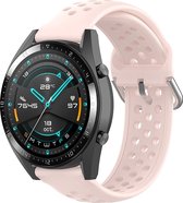 Huawei Watch GT siliconen bandje met gaatjes - roze - 42mm