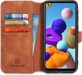 DG Ming Retro Portemonnee Samsung Galaxy A21s Hoesje Bruin