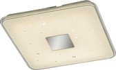 LED Plafondlamp - Trion Rikon - 30W - Aanpasbare Kleur - Dimbaar - Afstandsbediening - Sterlicht - Vierkant - Mat Wit - Kunststof - BES LED