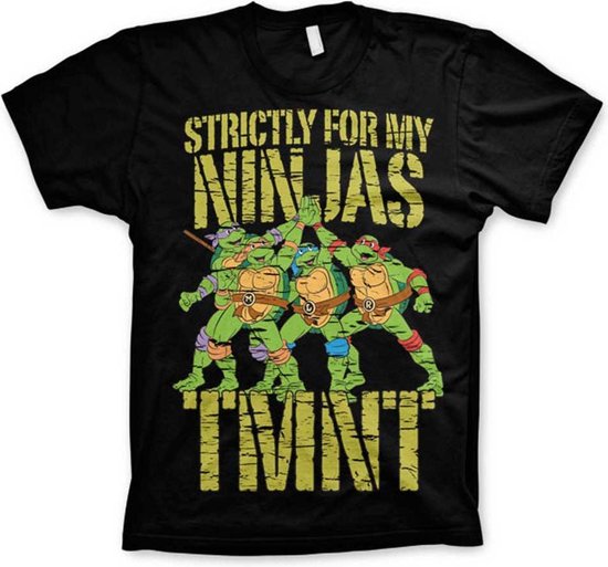 Teenage Mutant Ninja Turtles Heren Tshirt Strictly For My Ninjas Zwart