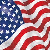 UNIQUE - 16 USA vlag papieren servetten - Decoratie > Papieren servetten
