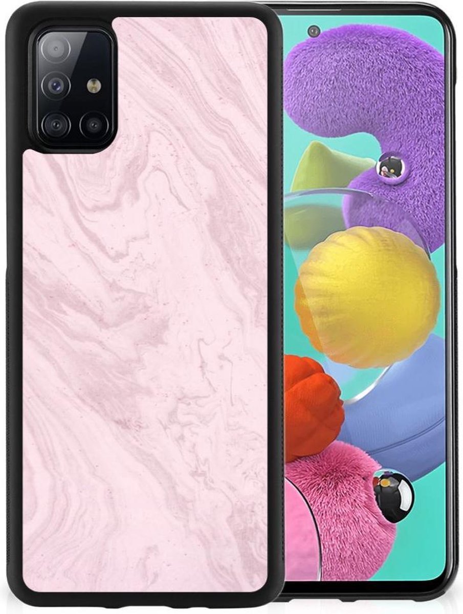 Samsung Galaxy A51 Gripcase Marble Pink - Origineel Cadeau Vriendin