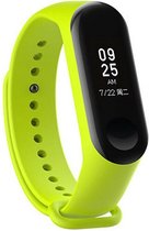 Siliconen Smartwatch bandje - Geschikt voor  Xiaomi Mi band 3 / 4 siliconen bandje - lime - Horlogeband / Polsband / Armband