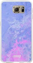 Samsung Galaxy S6 Hoesje Transparant TPU Case - Purple and Pink Water #ffffff