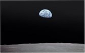 Earthrise viewing Earth from space (ruimtevaart) - Foto op Forex - 120 x 80 cm
