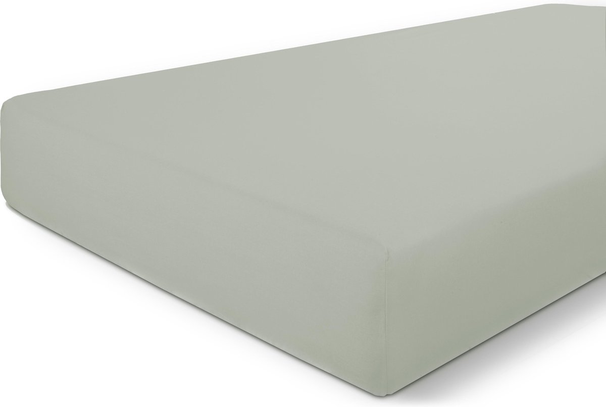 Byrklund Hoeslaken Bed Basics Cotton - 180x200 - 100% Katoen - Grijsgroen
