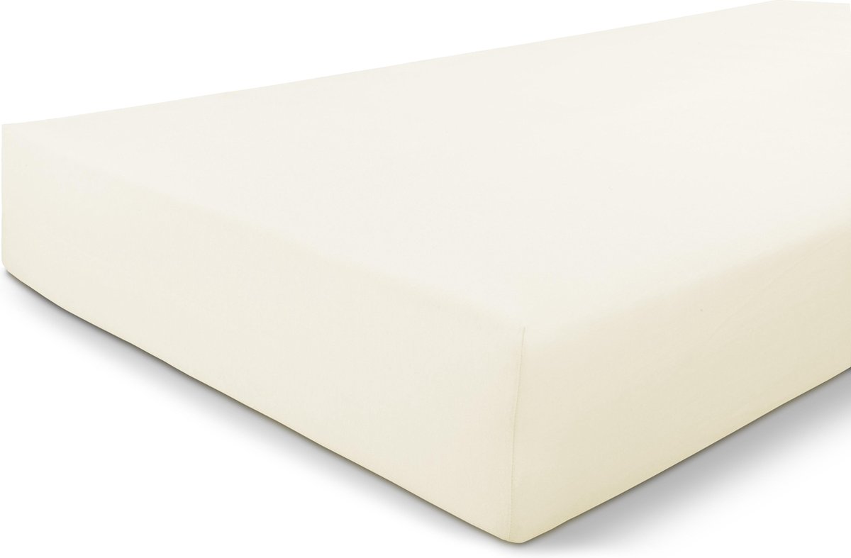 Byrklund Jersey Hoeslaken - Hoeslaken 140x200 - 100% Katoen - Off White