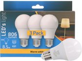 LED's Light LED lampen E27 voor dagelijks gebruik - 8.5W/60W - 3-pack warm wit